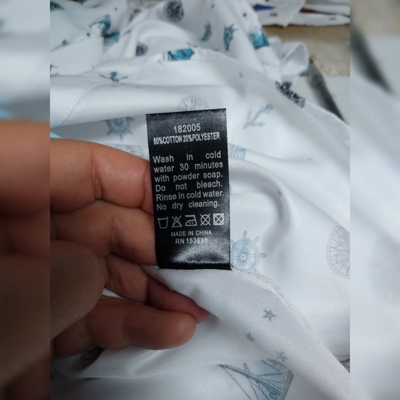 BC Collection men's short sleeve button up nautical shirt - Picture 4 of 7